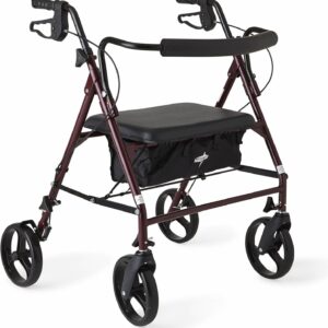 Medline Heavy Duty Rollator Walker with Seat